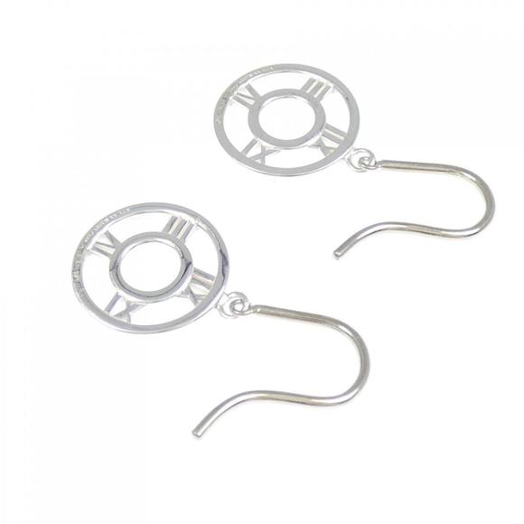 TIFFANY ATLAS Open Medallion Earrings in Sterling Silver